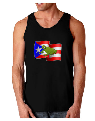 Puerto Rico Coqui Dark Loose Tank Top-Mens Loose Tank Top-TooLoud-Black-Small-Davson Sales