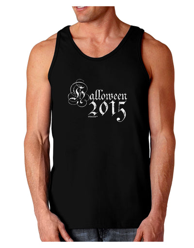 Halloween 2015 Script Distressed Dark Loose Tank Top-Mens Loose Tank Top-TooLoud-Black-Small-Davson Sales