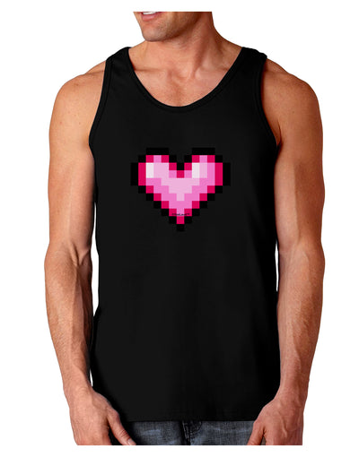 Pixel Heart Design B - Valentine's Day Dark Loose Tank Top by TooLoud-Mens Loose Tank Top-TooLoud-Black-Small-Davson Sales