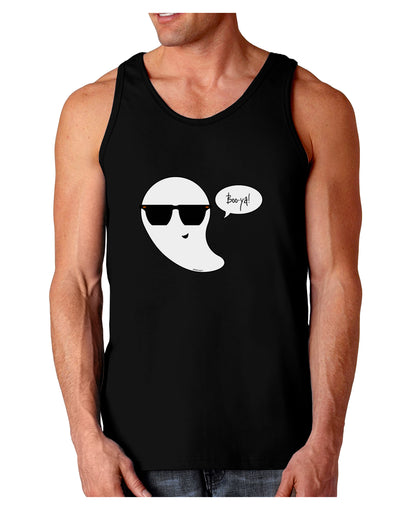 Boo Ya Cool Ghost Halloween Dark Loose Tank Top-Mens Loose Tank Top-TooLoud-Black-Small-Davson Sales