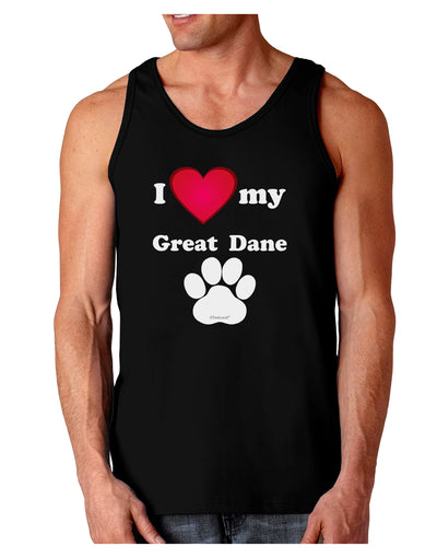 I Heart My Great Dane Dark Loose Tank Top by TooLoud-Mens Loose Tank Top-TooLoud-Black-Small-Davson Sales