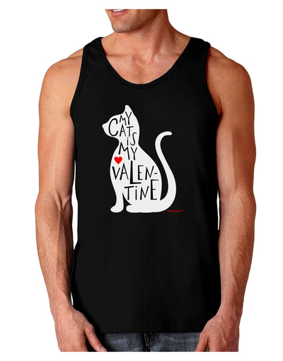 My Cat Is My Valentine Dark Loose Tank Top by TooLoud-Mens Loose Tank Top-TooLoud-Black-Small-Davson Sales