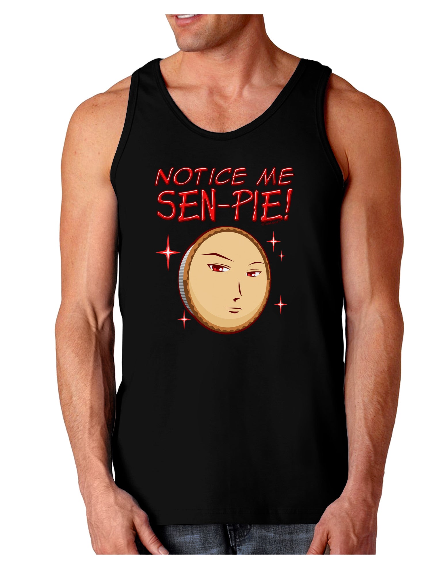 Notice Me Sen-pie Dark Loose Tank Top-Mens Loose Tank Top-TooLoud-Black-Small-Davson Sales
