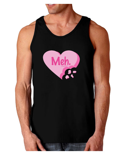 Meh Candy Heart - Valentines Day Dark Loose Tank Top by TooLoud-Mens Loose Tank Top-TooLoud-Black-Small-Davson Sales