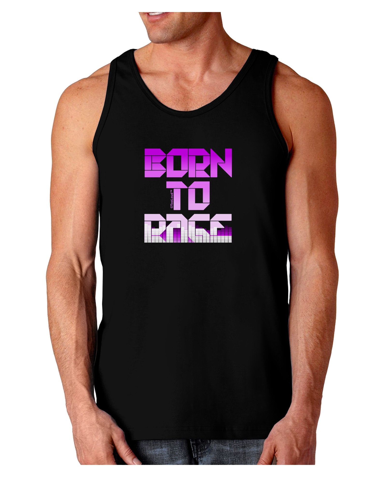 Born To Rage Purple Dark Loose Tank Top-Mens Loose Tank Top-TooLoud-Black-XXX-Large-Davson Sales