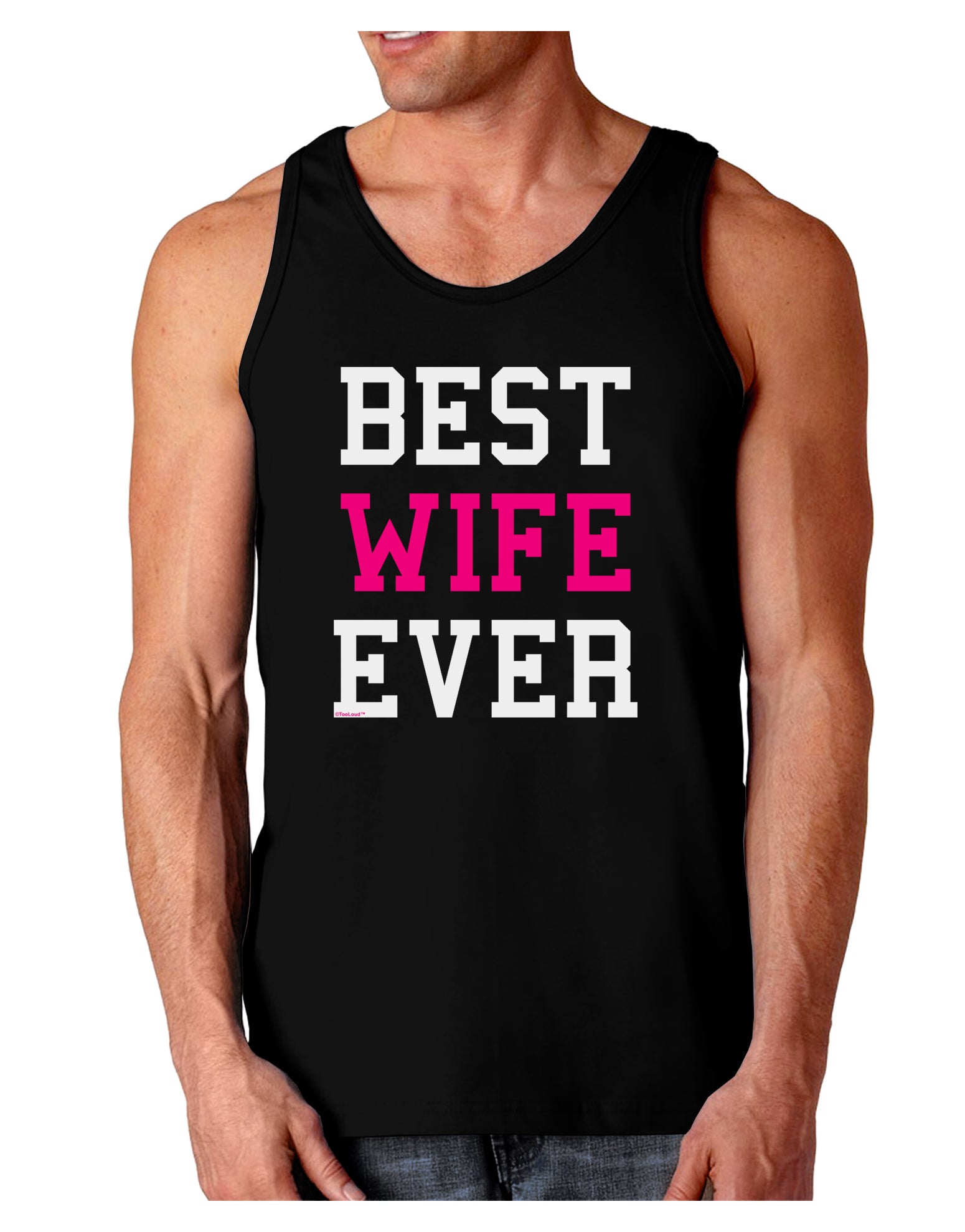 Best Wife Ever Dark Loose Tank Top-Mens Loose Tank Top-TooLoud-Black-Small-Davson Sales
