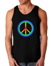 Halftone Peace Dark Loose Tank Top-Mens Loose Tank Top-TooLoud-Black-Small-Davson Sales