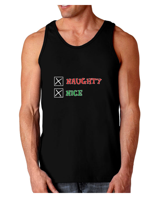 Naughty or Nice Christmas - Naughty and Nice Dark Loose Tank Top-Mens Loose Tank Top-TooLoud-Black-Small-Davson Sales