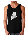 Maine - United States Shape Dark Loose Tank Top by TooLoud-Mens Loose Tank Top-TooLoud-Black-Small-Davson Sales