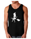 Cute Witch on Broom Silhouette Halloween Dark Loose Tank Top-Mens Loose Tank Top-TooLoud-Black-Small-Davson Sales