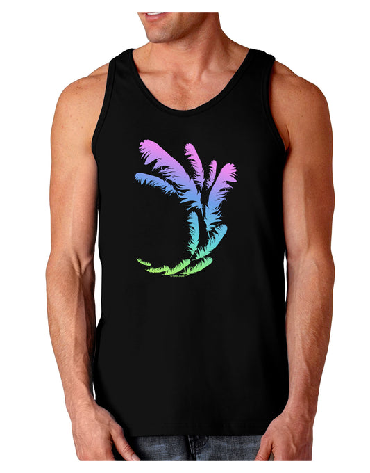Tropical Feathers Dark Loose Tank Top-Mens Loose Tank Top-TooLoud-Black-Small-Davson Sales