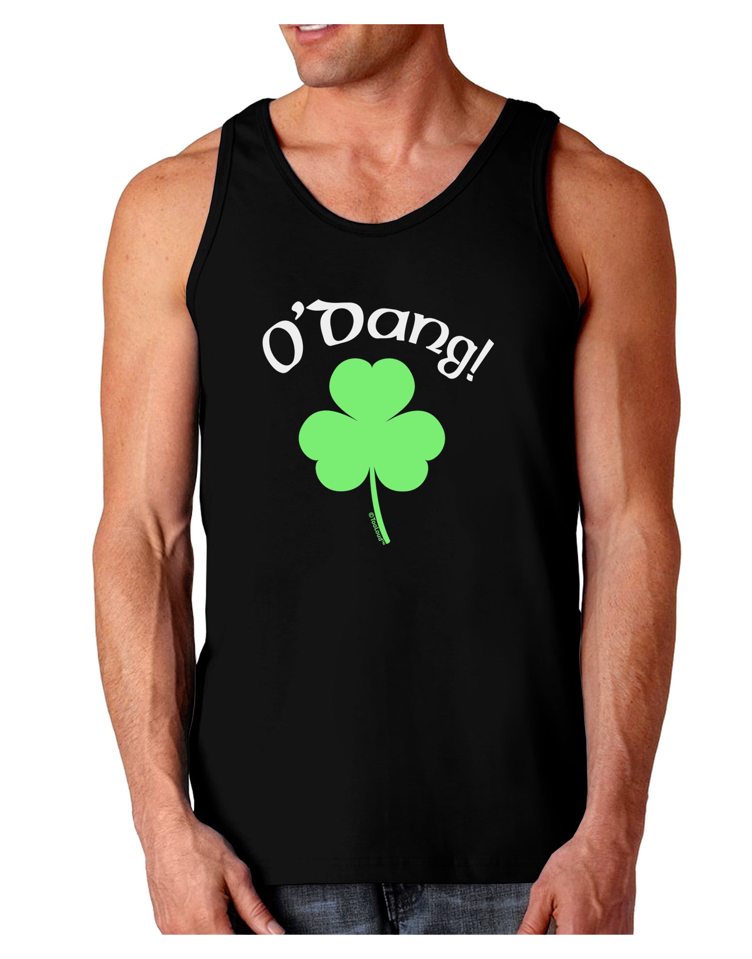 O'Dang - St Patrick's Day Dark Loose Tank Top-Mens Loose Tank Top-TooLoud-Black-Small-Davson Sales