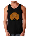 Cute Doxie Dachshund Dog Dark Loose Tank Top by TooLoud-Mens Loose Tank Top-TooLoud-Black-Small-Davson Sales