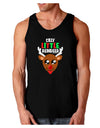 Silly Little Reindeer Matching Deer Dark Loose Tank Top-Mens Loose Tank Top-TooLoud-Black-Small-Davson Sales