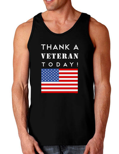 Thank a Veteran Today Dark Loose Tank Top-Mens Loose Tank Top-TooLoud-Black-Small-Davson Sales