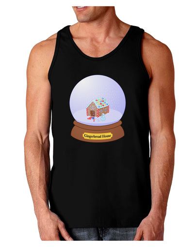 Little Gingerbread House Snow Globe Dark Loose Tank Top by TooLoud-Mens Loose Tank Top-TooLoud-Black-Small-Davson Sales