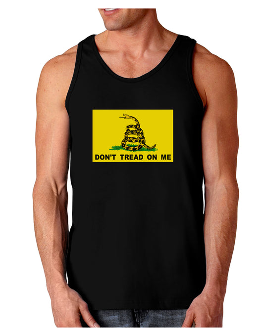 Classic Gadsden Flag Don't Tread On Me Dark Loose Tank Top-Mens Loose Tank Top-TooLoud-Black-Small-Davson Sales