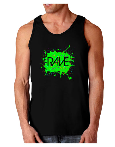 Rave Splatter Green Dark Loose Tank Top-Mens Loose Tank Top-TooLoud-Black-Small-Davson Sales