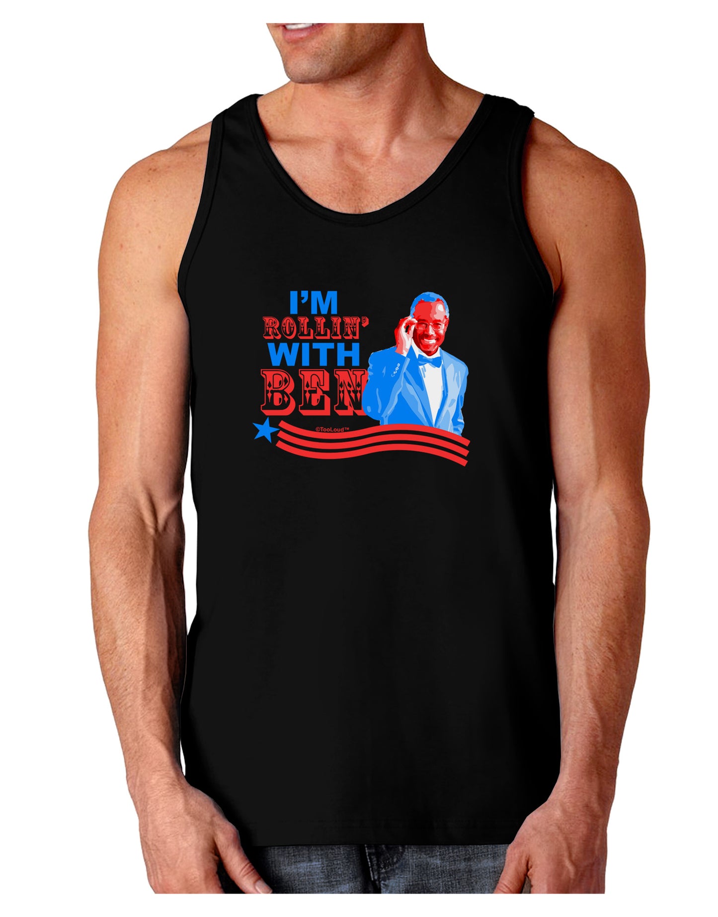 Rollin' With Ben Dark Loose Tank Top-Mens Loose Tank Top-TooLoud-Black-Small-Davson Sales