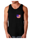 American Flag Faux Pocket Design Dark Loose Tank Top by TooLoud-Mens Loose Tank Top-TooLoud-Black-Small-Davson Sales