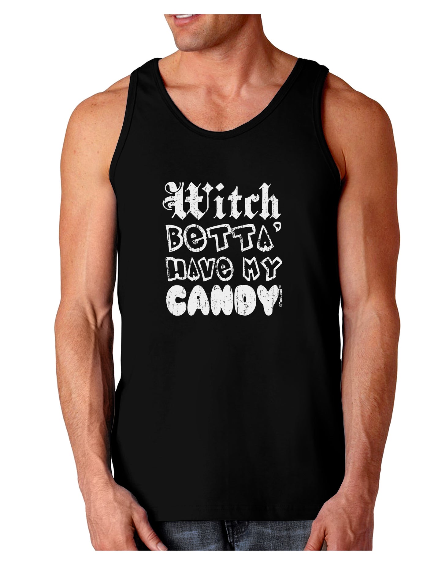 Witch Betta Have - Distressed Dark Loose Tank Top-Mens Loose Tank Top-TooLoud-Black-Small-Davson Sales