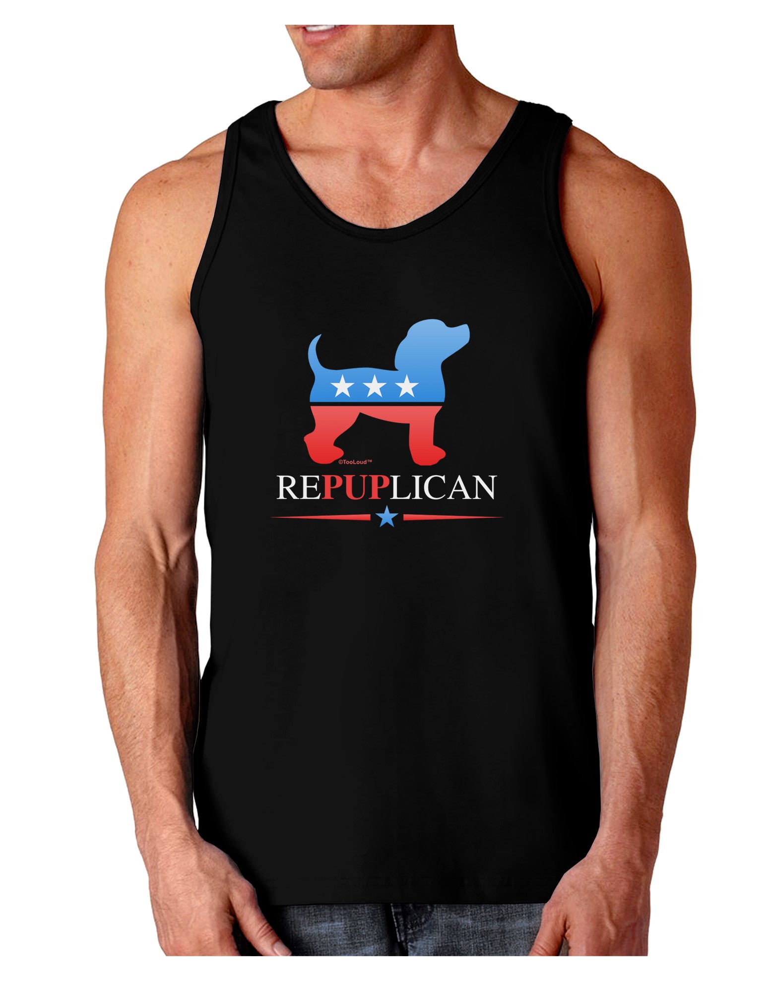 RePUPlican Dark Loose Tank Top-Mens Loose Tank Top-TooLoud-Black-Small-Davson Sales
