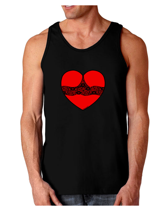 Black Lace Panty Heart Dark Loose Tank Top-Mens Loose Tank Top-TooLoud-Black-Small-Davson Sales