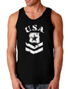 USA Military Army Stencil Logo Dark Loose Tank Top-Mens Loose Tank Top-TooLoud-Black-Small-Davson Sales