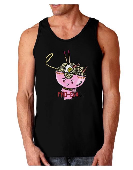 TooLoud Matching Pho Eva Pink Pho Bowl Dark Loose Tank Top-Mens Loose Tank Top-TooLoud-Black-Small-Davson Sales