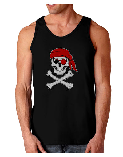 Pirate Skull Dark Loose Tank Top-Mens Loose Tank Top-TooLoud-Black-Small-Davson Sales