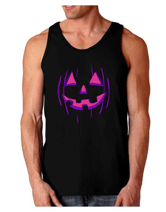 Halloween Glow Smiling Jack O Lantern Dark Loose Tank Top-Mens Loose Tank Top-TooLoud-Black-Small-Davson Sales
