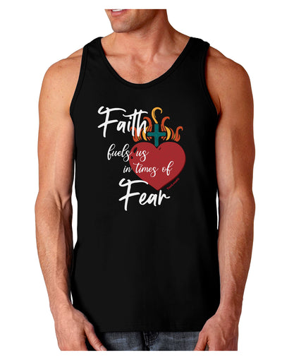 Faith Fuels us in Times of Fear Loose Tank Top-Mens-LooseTanktops-TooLoud-Black-Small-Davson Sales