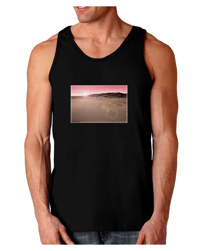 Victor Mines Pink Sunrise Dark Loose Tank Top-Mens Loose Tank Top-TooLoud-Black-Small-Davson Sales