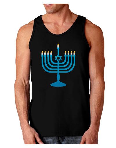 Hanukkah Menorah Dark Loose Tank Top-Mens Loose Tank Top-TooLoud-Black-Small-Davson Sales