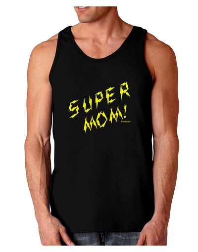 Super Mom - Lightening Bolt Design Dark Loose Tank Top by TooLoud-Mens Loose Tank Top-TooLoud-Black-Small-Davson Sales