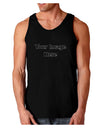 Custom Personalized Image and Text Picture Dark Loose Tank Top