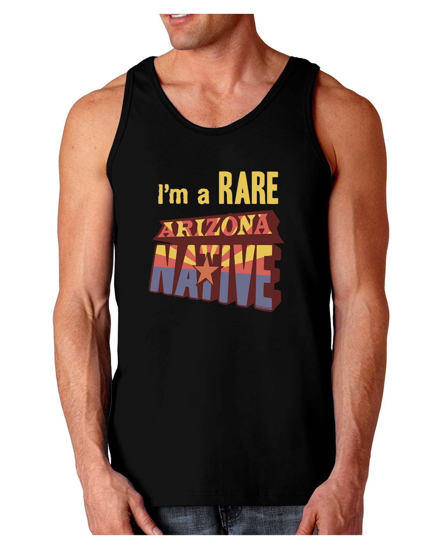 I'm a Rare Arizona Native Dark Loose Tank Top-Mens Loose Tank Top-TooLoud-Black-Small-Davson Sales