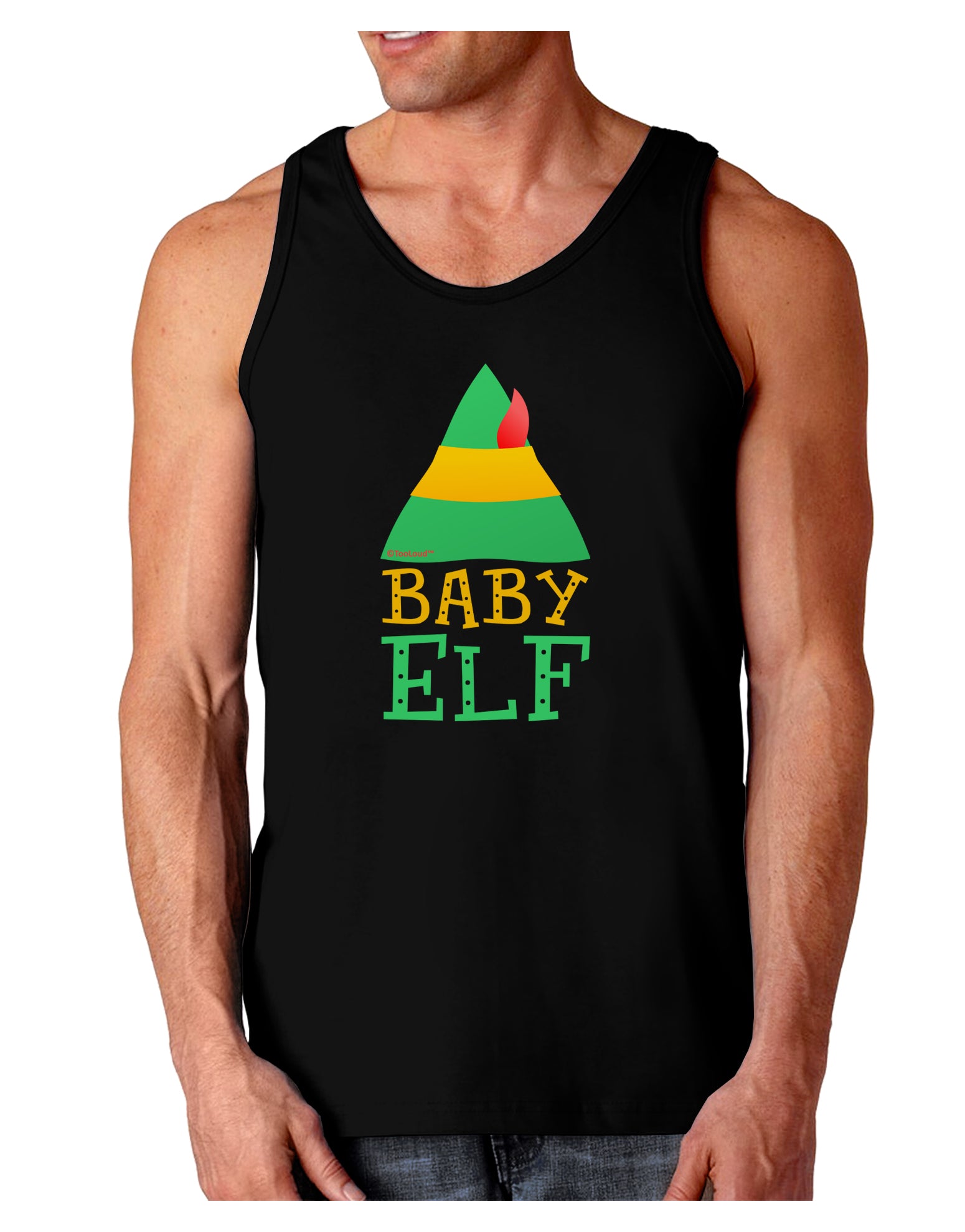 Matching Christmas Design - Elf Family - Baby Elf Dark Loose Tank Top by TooLoud-Mens Loose Tank Top-TooLoud-Black-Small-Davson Sales