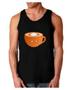 Cute Holiday Drink Pumpkin Spice Latte Dark Loose Tank Top-Mens Loose Tank Top-TooLoud-Black-Small-Davson Sales