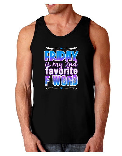 Friday - 2nd Favorite F Word Dark Loose Tank Top-Mens Loose Tank Top-TooLoud-Black-Small-Davson Sales