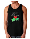 Jingle All the Way - holly Dark Loose Tank Top-Mens Loose Tank Top-TooLoud-Black-Small-Davson Sales