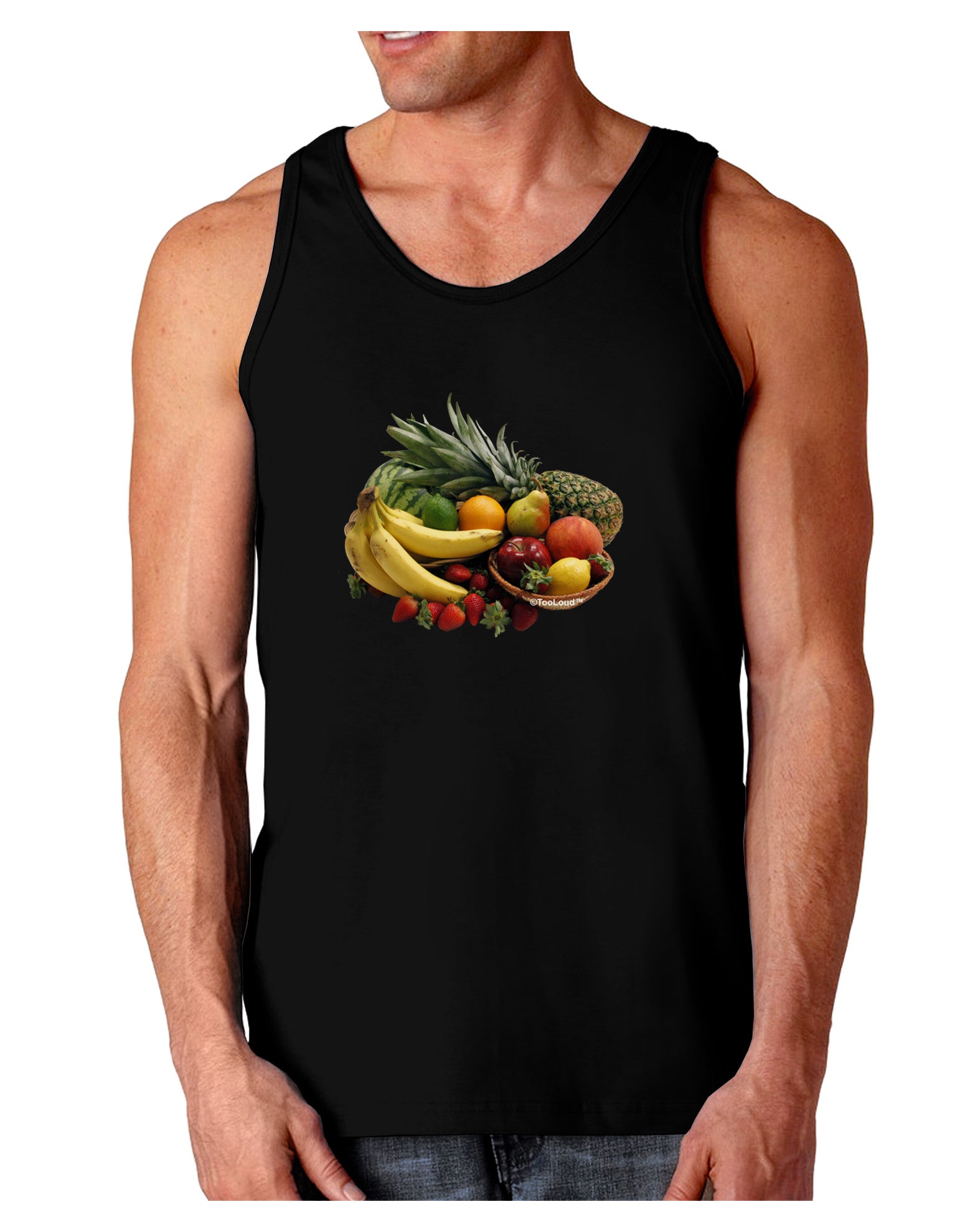 Fruit Basket Still Life Dark Loose Tank Top-Mens Loose Tank Top-TooLoud-Black-Small-Davson Sales
