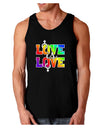 Love Is Love Lesbian Pride Dark Loose Tank Top-Mens Loose Tank Top-TooLoud-Black-Small-Davson Sales