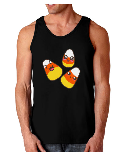 Cute Candy Corn Family Halloween Dark Loose Tank Top-Mens Loose Tank Top-TooLoud-Black-Small-Davson Sales