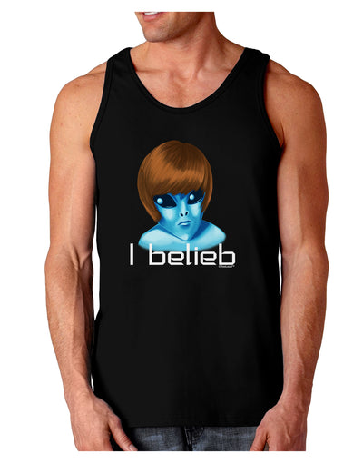 Extraterrestial - I Belieb Dark Loose Tank Top by TooLoud-Mens Loose Tank Top-TooLoud-Black-Small-Davson Sales