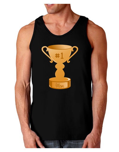 Number One Mom Trophy Dark Loose Tank Top by TooLoud-Mens Loose Tank Top-TooLoud-Black-Small-Davson Sales