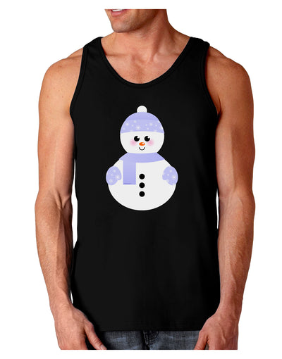 Cute Snowman With Hat and Scarf Christmas Dark Loose Tank Top-Mens Loose Tank Top-TooLoud-Black-Small-Davson Sales