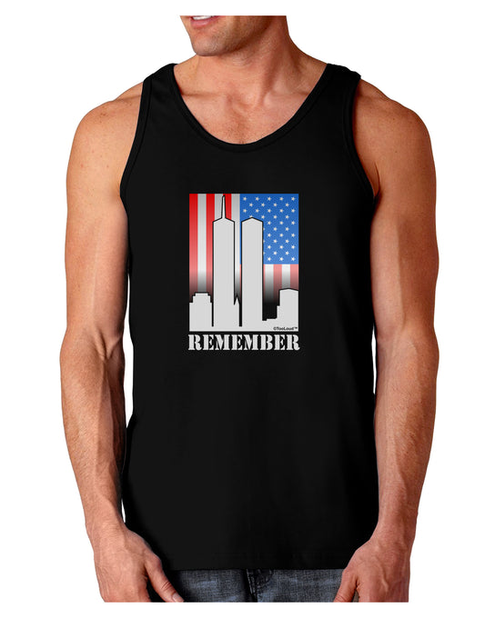TooLoud Twin Towers Remember Dark Loose Tank Top-Mens Loose Tank Top-TooLoud-Black-Small-Davson Sales