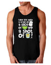 Take Life with a Grain of Salt and a Shot of Tequila Dark Loose Tank Top by TooLoud-Mens Loose Tank Top-TooLoud-Black-Small-Davson Sales