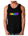 LGBT Ally Rainbow Text Dark Loose Tank Top by TooLoud-Mens Loose Tank Top-TooLoud-Black-Small-Davson Sales